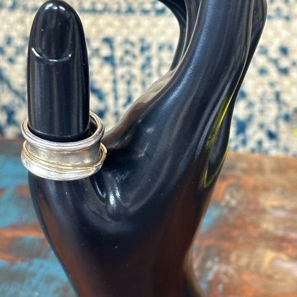 Sterling silver and gold spinner ring. New in box from Sundance. - Picture 3 of 5